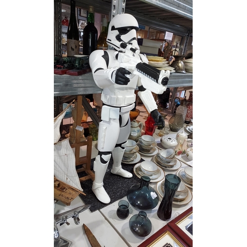 477 - Large Star Wars Stormtrooper 31 Inches Tall With Gun