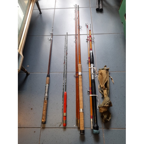 44 - Telescopic Fishing Rod, Split Rod, Cane Rod Plus 1 Other