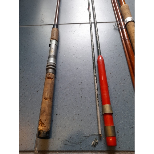 44 - Telescopic Fishing Rod, Split Rod, Cane Rod Plus 1 Other