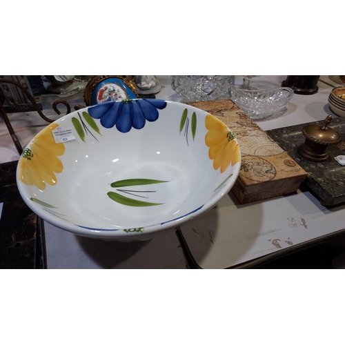 426 - Large Patterned Fruit Bowl