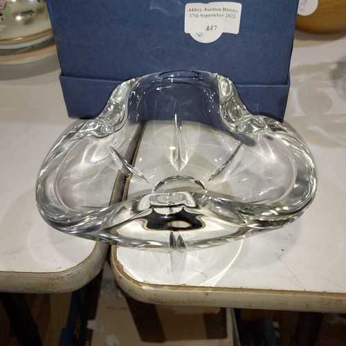 446 - Boxed Lambert Glass Clover Shape Dish