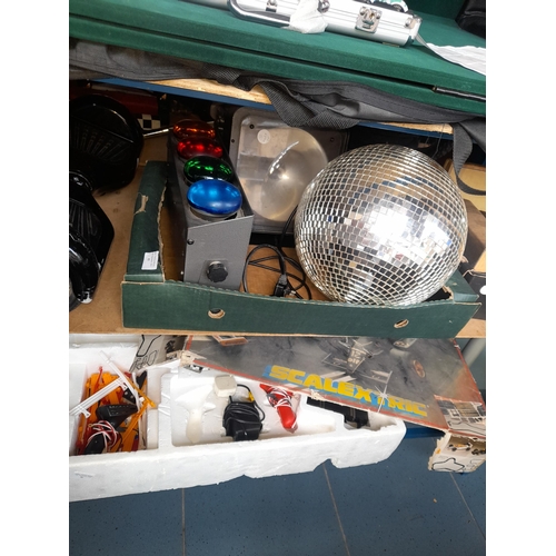 85 - Disco Sound To Light Unit, Motorised Mirror Ball Plus Strobe Light