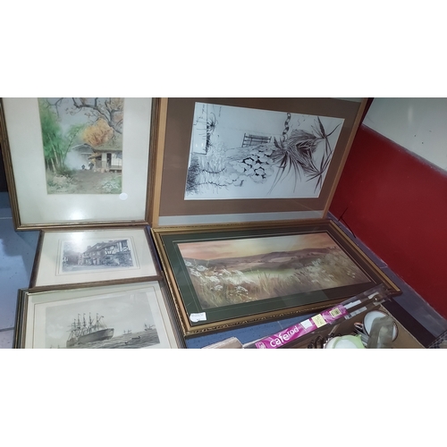 613 - 5 Various Framed Pictures