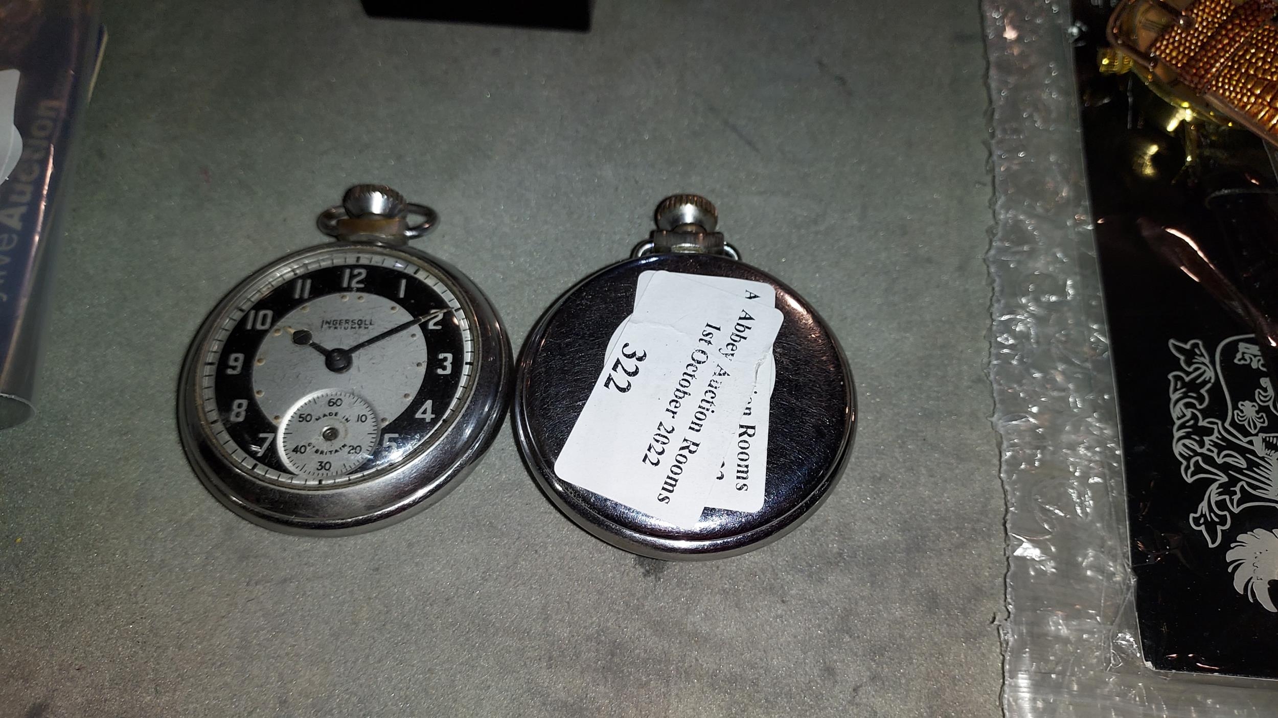 2 Ingersoll Pocket Watches Spares Or Repair