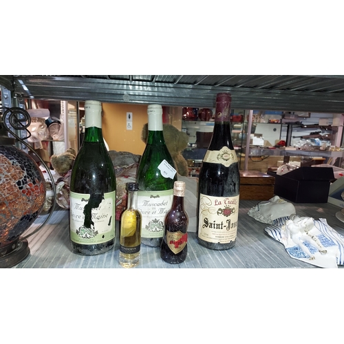 3 Bottles Of Wine Plus Small Bottle Of Wine And Small Bottle Of Madeira