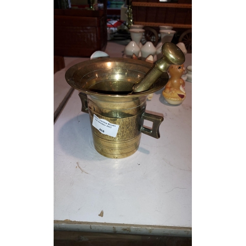 Heavy Brass Mortar And Pestel