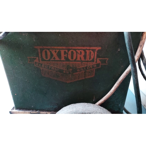 46 - Oxford Electric Arc Welder (Vintage) With 1 Bucket Of Rods And Mask