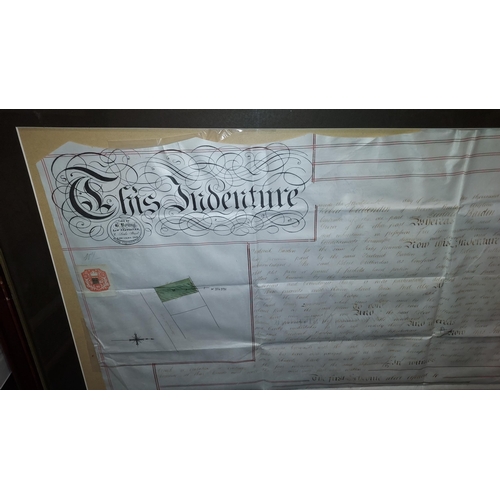 122 - Large 19th Century Indenture Of Local Interest