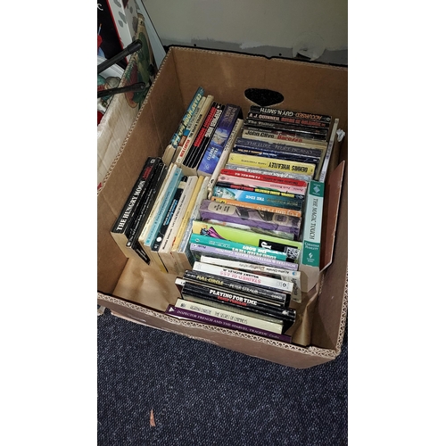 167 - Box Of Assorted Sundries Plus Box Of Horror Books