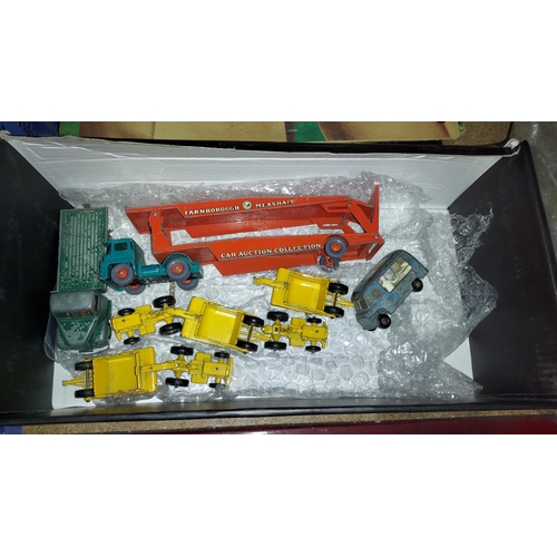 163 - Box Of Dinky Lorries And Construction Vehicles