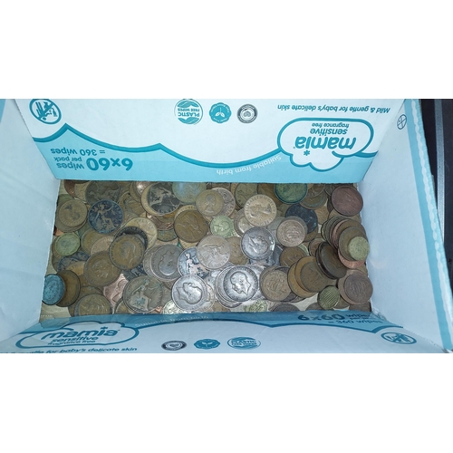 243 - Box Of Pre-Decimal Coins