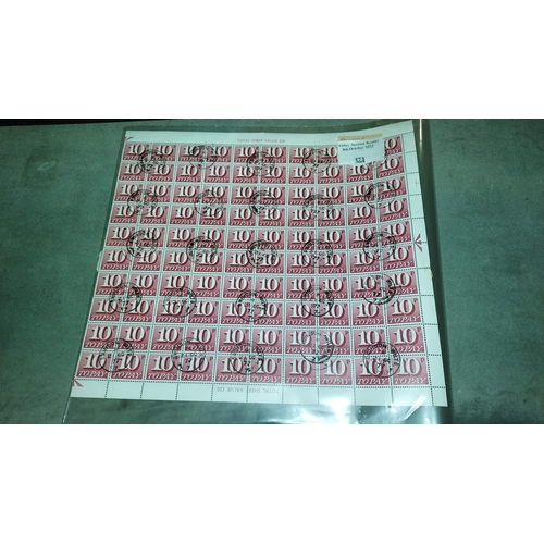 373 - Sheet Of GB Postage Due Stamps