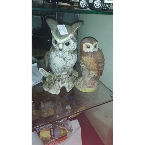 407 - 2 Owl Figurines, 1 Aynsley Tawny Owl