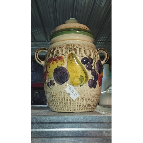 466 - Rumtopf 2 Handled Storage Jar With Lid