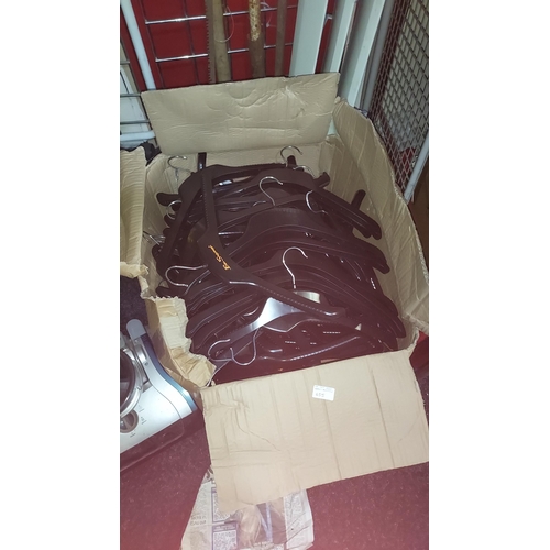 655 - Box Of Plastic Ben Sherman Coat Hangers