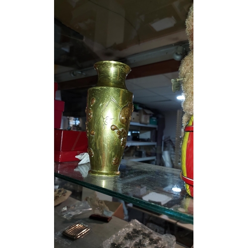 294 - Overlaid Antique Japanese Bronze Vase