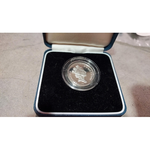 309 - Royal Mint Silver £1 Proof Coin, In Case With Box.