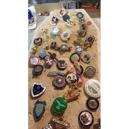 325 - Large Selection Of Badges On Padding