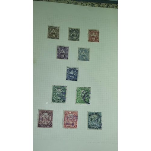 541 - Antique Collection Nicaragua Stamps In Album