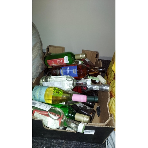 179 - Fruit box Of Wine, Tonic Water, Beer Etc. For Display Purposes Only.