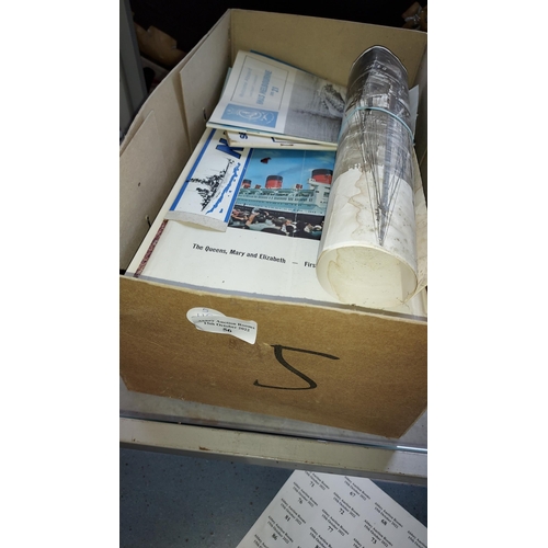 56 - Box Of Shipping Magazines And Ephemera