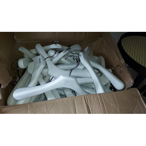 76 - Selection Of White Wooden Ben Sherman Coat Hangers