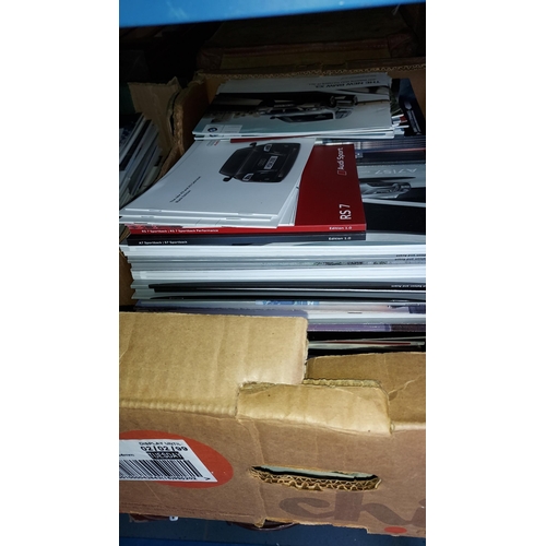 87 - Approx 89 Mercedes, 90 BMW, 35 Audi & 10 Porche Motor Car Brochures In 2 Boxes