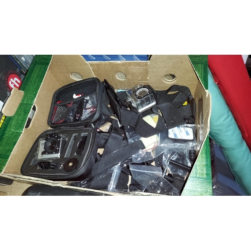 213 - 2x GoPro Style Action Cameras Tested And Working With Loads Of Accessories