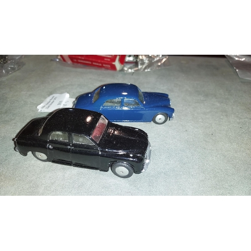 311 - 2 Corgi Model Cars Rover 90 & Riley Pathfinder, Both Repainted