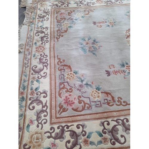 15 - Chinese Style Rug Approximately 11.9ft By 8.9ft. Needs Cleaning