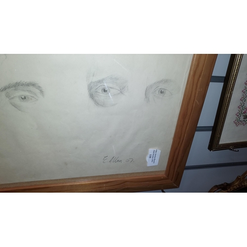 110 - Original Facial Pencil Drawings By E.Allen 1907