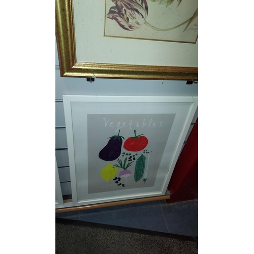 119 - 2 Framed Fruit And Vegetable Pictures