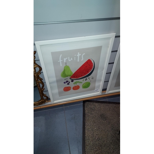 119 - 2 Framed Fruit And Vegetable Pictures