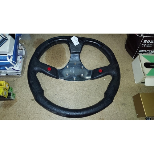 159 - Flat Bottomed Race Steering Wheel