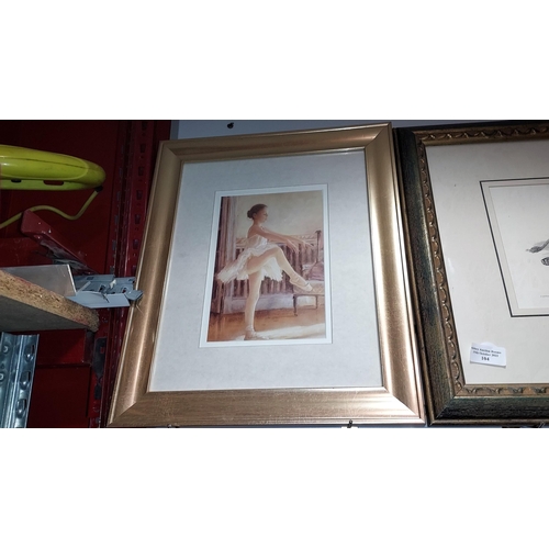 100 - 2 Framed Ballerina Prints