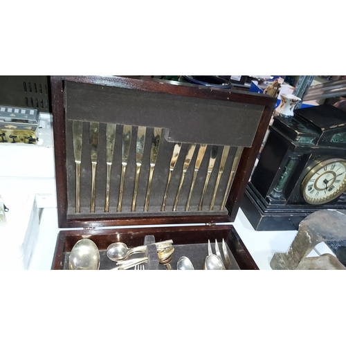 444 - Cutlery Set In Wooden Box