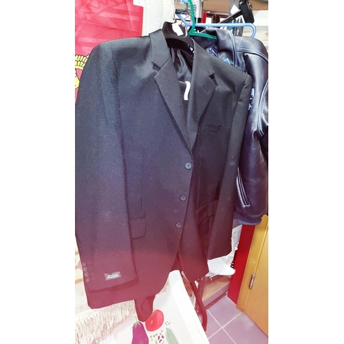 15 - Black Suit, Jacket 42R, Trouser Waist 36