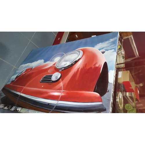 20 - Large Print On Canvas Of Porsche