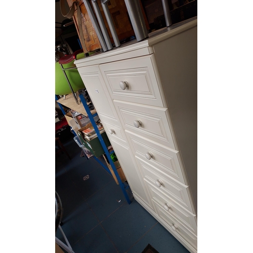 88 - Three Quarter Sized Wardrobe With Fitted Drawers