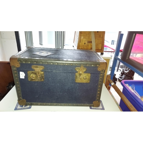 90 - Small Blue Vintage Trunk