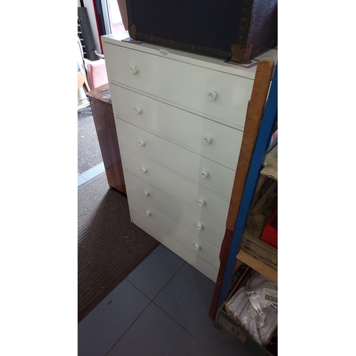 91 - Painted 6 Drawer Chest