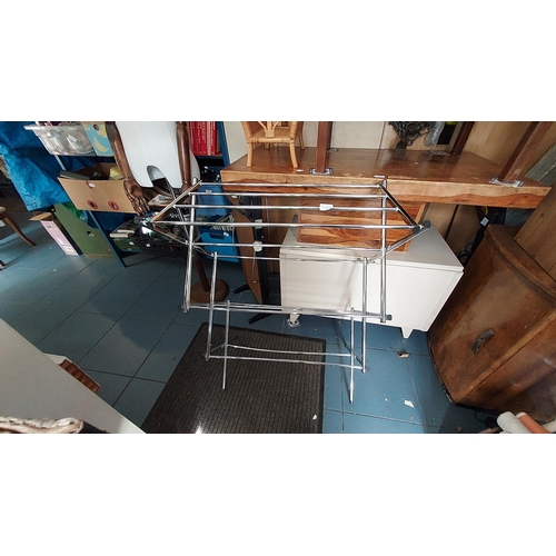 42 - Chrome Folding Clothes Airer