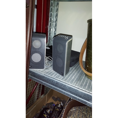 145 - Pair Of Logitech Speakers In Case