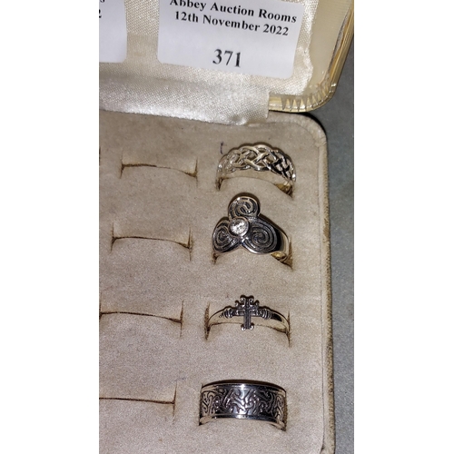 371 - 4 Various Silver Rings