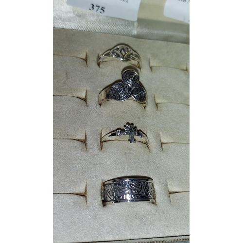 375 - 4 Various Silver Rings