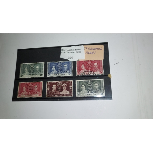 390 - 1937 Coronation Stamps