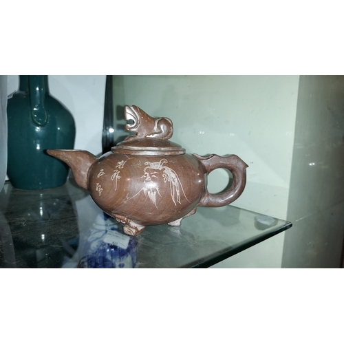 401 - Soft Stone Oriental Tea Pot