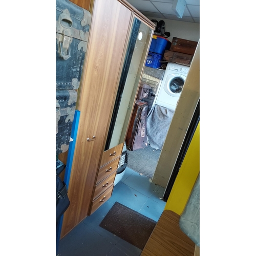 88 - Wardrobe With Mirror And Drawers To One Side