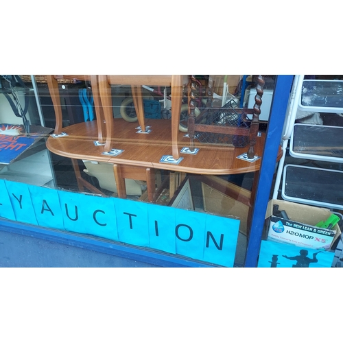 53 - Teak Drop Leaf Table With 2 Matching Chairs