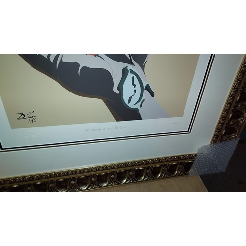 378 - Large Framed Seriograph On Woven Silk Paper 